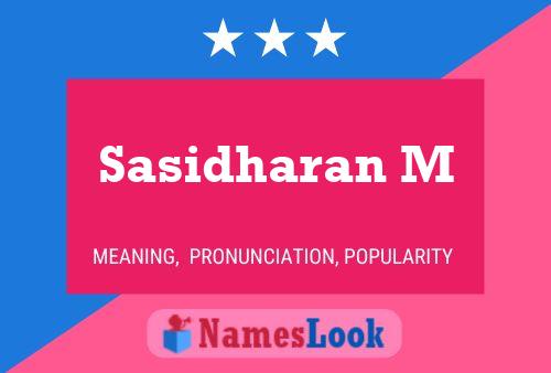 Sasidharan M 名字海报