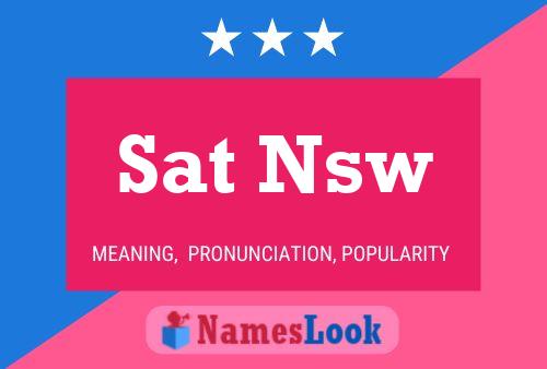 Sat Nsw 名字海报