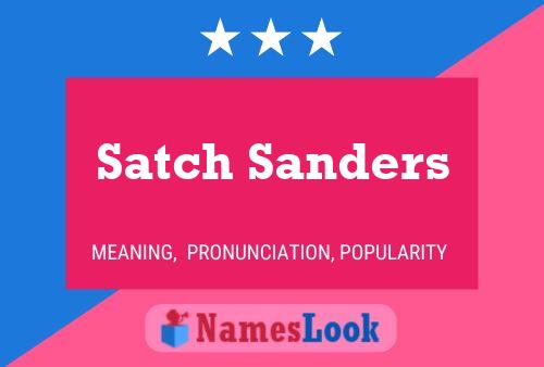 Satch Sanders 名字海报