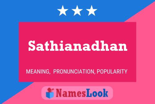 Sathianadhan 名字海报