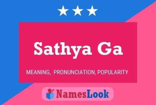 Sathya Ga 名字海报