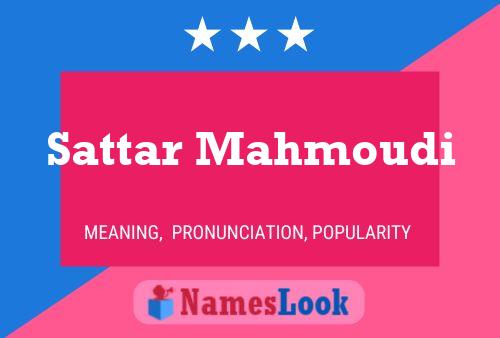 Sattar Mahmoudi 名字海报