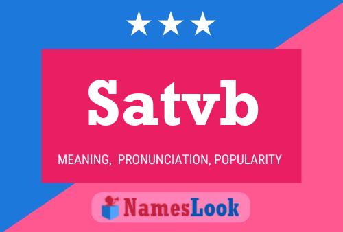 Satvb 名字海报