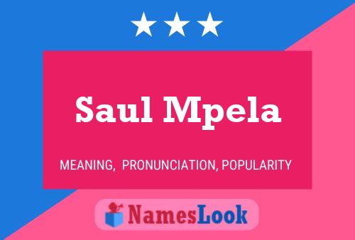 Saul Mpela 名字海报