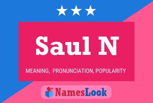 Saul N 名字海报