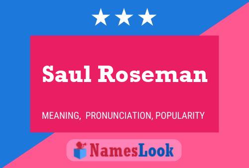 Saul Roseman 名字海报