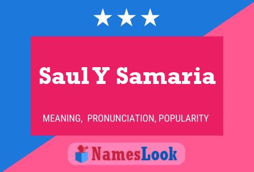 Saul Y Samaria 名字海报