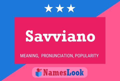 Savviano 名字海报