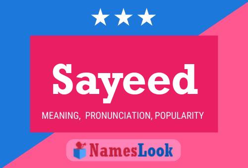 Sayeed 名字海报