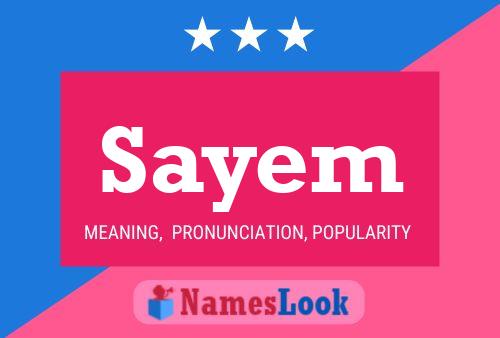 Sayem 名字海报