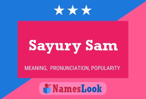 Sayury Sam 名字海报