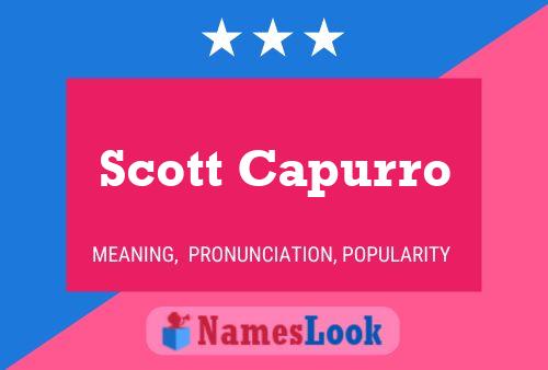 Scott Capurro 名字海报