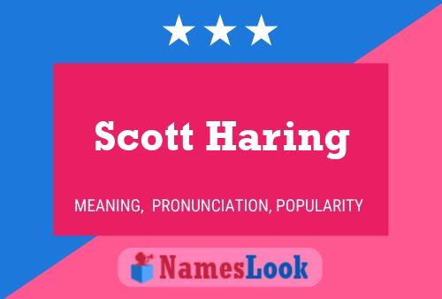 Scott Haring 名字海报