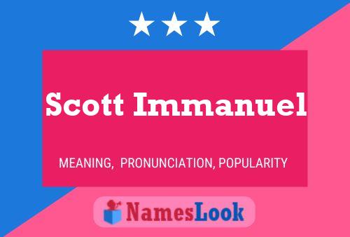 Scott Immanuel 名字海报