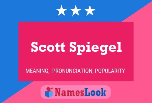 Scott Spiegel 名字海报