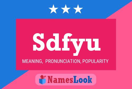 Sdfyu 名字海报