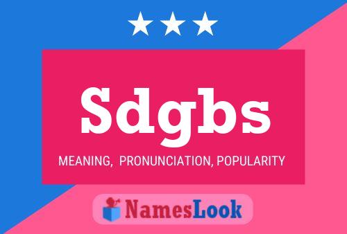 Sdgbs 名字海报