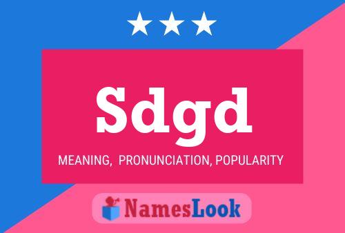 Sdgd 名字海报