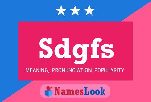 Sdgfs 名字海报