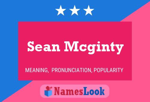 Sean Mcginty 名字海报