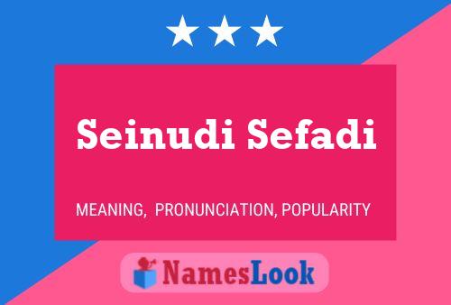 Seinudi Sefadi 名字海报