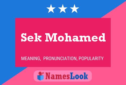 Sek Mohamed 名字海报