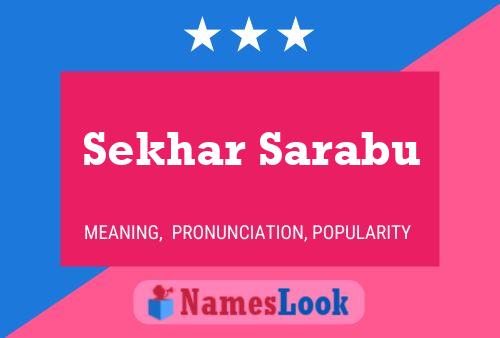 Sekhar Sarabu 名字海报