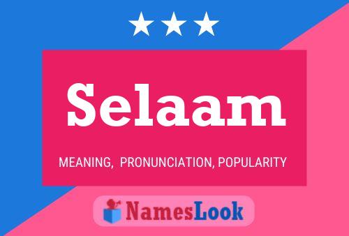 Selaam 名字海报