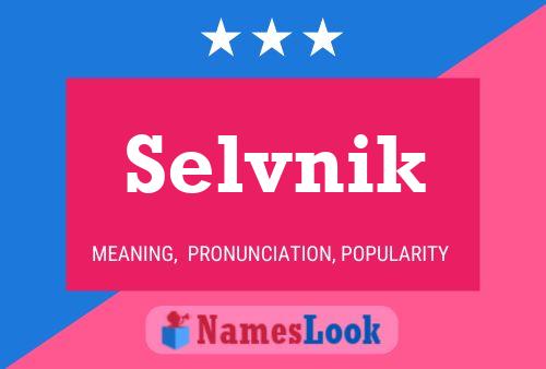 Selvnik 名字海报