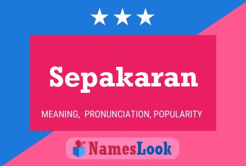 Sepakaran 名字海报