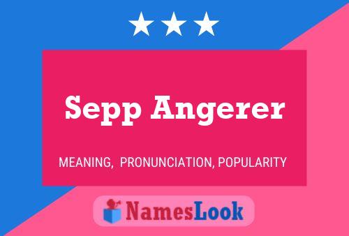 Sepp Angerer 名字海报