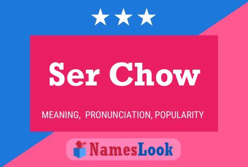 Ser Chow 名字海报