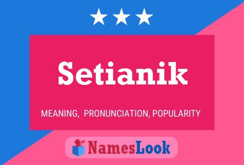 Setianik 名字海报