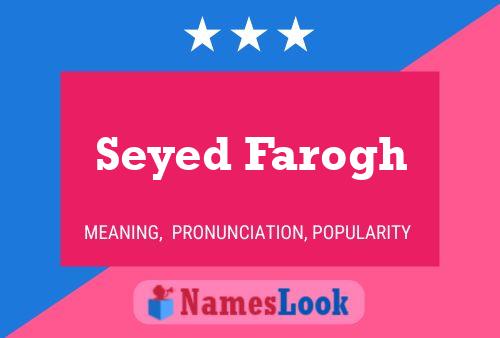 Seyed Farogh 名字海报