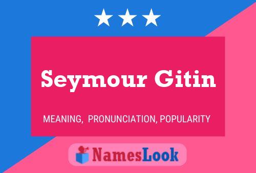 Seymour Gitin 名字海报