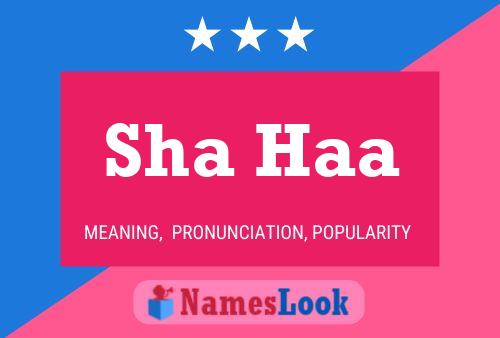 Sha Haa 名字海报