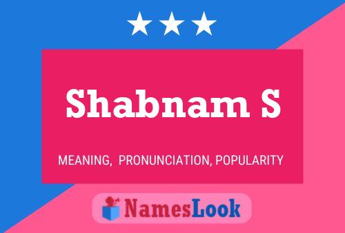 Shabnam S 名字海报