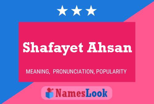 Shafayet Ahsan 名字海报