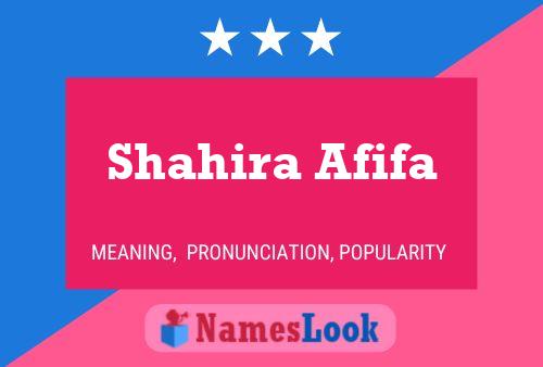 Shahira Afifa 名字海报