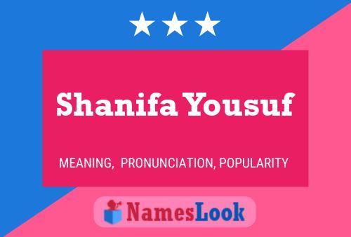 Shanifa Yousuf 名字海报