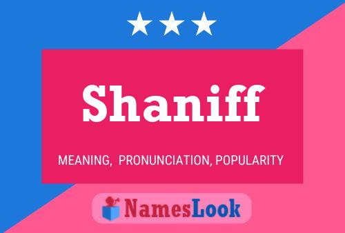 Shaniff 名字海报