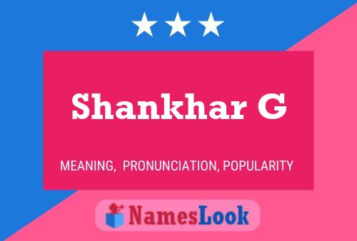 Shankhar G 名字海报