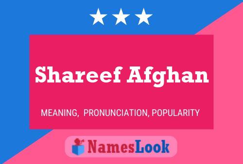 Shareef Afghan 名字海报