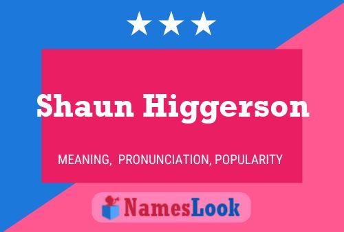 Shaun Higgerson 名字海报