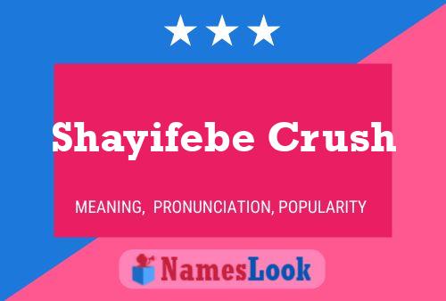 Shayifebe Crush 名字海报