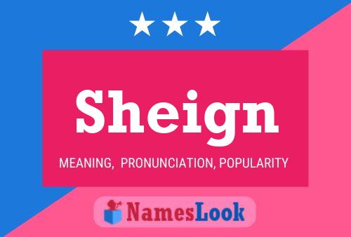 Sheign 名字海报