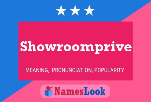 Showroomprive 名字海报