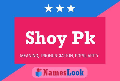 Shoy Pk 名字海报