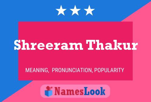 Shreeram Thakur 名字海报