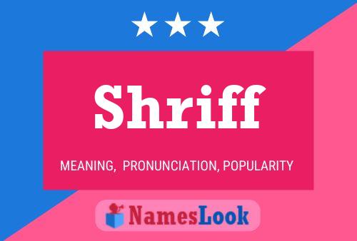 Shriff 名字海报